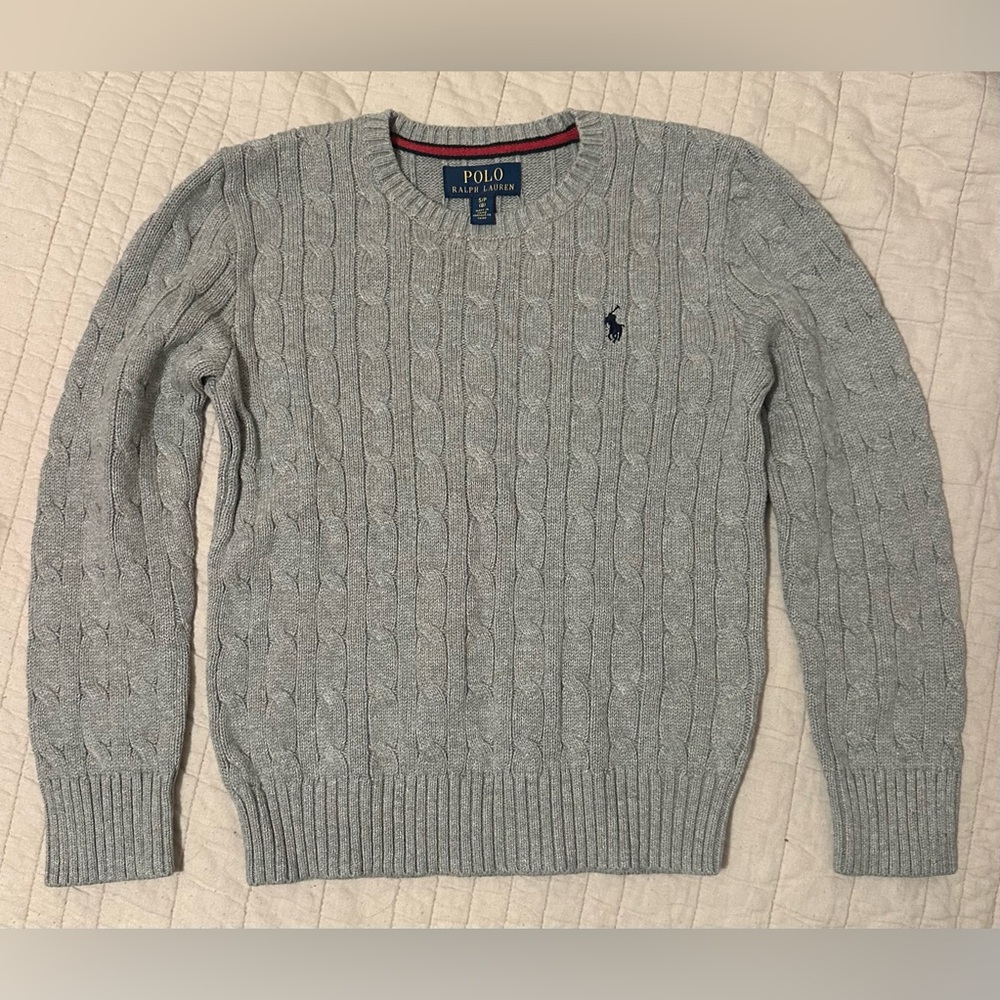 Polo by Ralph Lauren Light Gray Crewneck Sweater